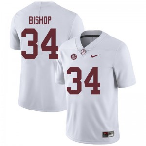 Men Brandon Bishop White Alabama Football #34 Jersey 268645-316