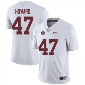 Men Chris Howard White Bama Football #47 Jersey 345074-868