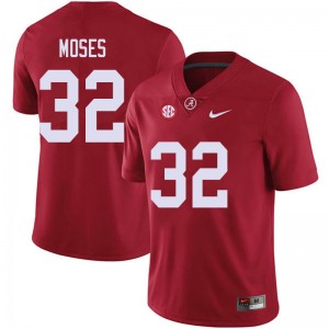 Men Dylan Moses Red Bama Football #32 Jersey 252114-524