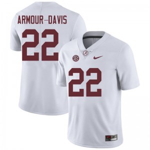 Men Jalyn Armour-Davis White Alabama Crimson Tide Football #22 Jersey 327535-131