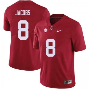 Men Josh Jacobs Red Bama Football #8 Jersey 573758-248