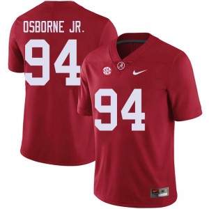 Men Mario Osborne Jr. Red Alabama Football #94 Jersey 320441-750