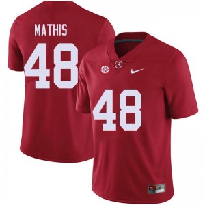 Men Phidarian Mathis Red Alabama Football #48 Jersey 687865-439