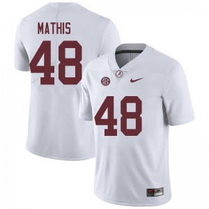 Men Phidarian Mathis White Bama Football #48 Jersey 700540-607