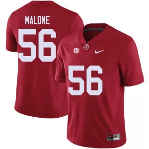 Men Preston Malone Red Alabama Football #56 Jersey 901985-167