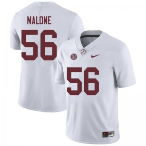 Men Preston Malone White Alabama Football #56 Jersey 456844-866