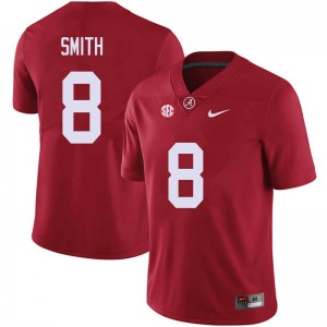 Men Saivion Smith Red University of Alabama Football #8 Jersey 313760-790