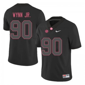 Men Stephon Wynn Jr. Black Bama Football #90 Jersey 854203-737