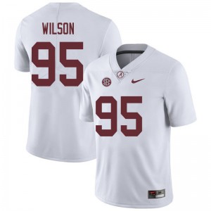 Men Taylor Wilson White University of Alabama Football #95 Jersey 829077-417