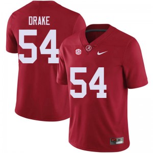 Men Trae Drake Red University of Alabama Football #54 Jersey 328208-712
