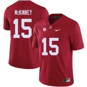 Men Xavier McKinney Red Bama Football #15 Jersey 190204-850