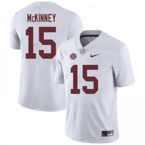 Men Xavier McKinney White Bama Football #15 Jersey 144632-195