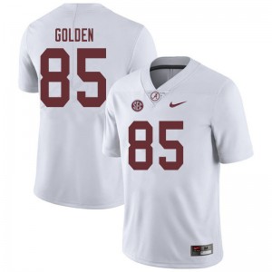 Men Chris Golden White Alabama Football #85 Jersey 602362-794