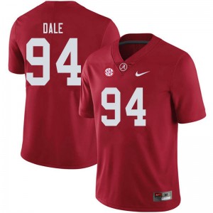 Men DJ Dale Crimson University of Alabama Football #94 Jersey 160696-263