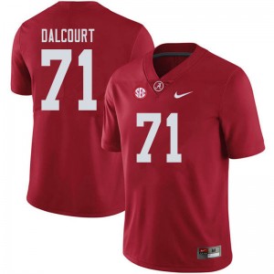 Men Darrian Dalcourt Crimson Alabama Football #71 Jersey 456306-412