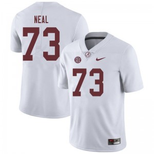 Men Evan Neal White University of Alabama Football #73 Jersey 678131-384