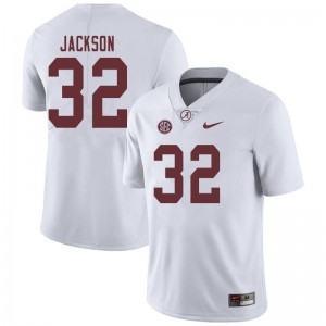 Men Jalen Jackson White University of Alabama Football #32 Jersey 787709-903