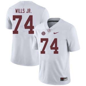 Men Jedrick Wills Jr. White Alabama Crimson Tide Football #74 Jersey 336720-739