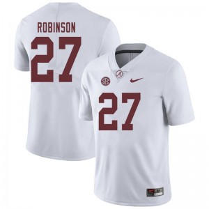Men Joshua Robinson White Bama Football #27 Jersey 353916-158