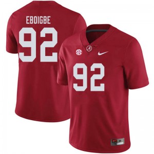 Men Justin Eboigbe Crimson Bama Football #92 Jersey 724121-920
