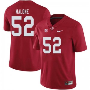 Men Preston Malone Crimson Bama Football #52 Jersey 779339-444