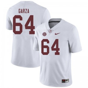 Men Rowdy Garza White Alabama Crimson Tide Football #64 Jersey 625798-802