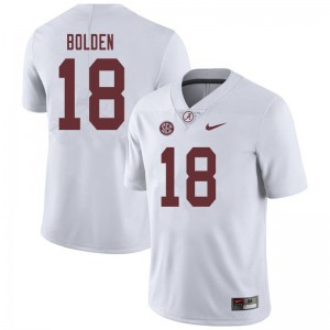 Men Slade Bolden White University of Alabama Football #18 Jersey 922959-460