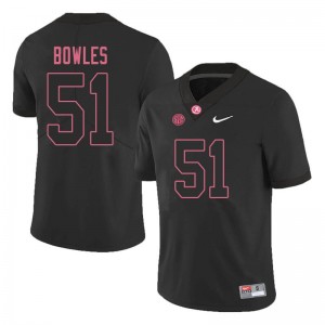 Men Tanner Bowles Blackout Bama Football #51 Jersey 541230-456