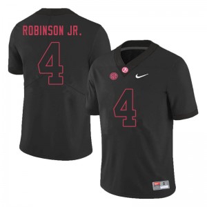 Men Brian Robinson Jr. Black University of Alabama Football #4 Jersey 775645-883