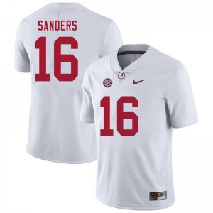 Men Drew Sanders White Alabama Crimson Tide Football #16 Jersey 660693-768