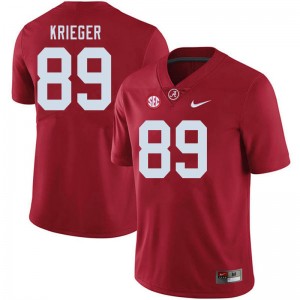 Men Grant Krieger Crimson Alabama Football #89 Jersey 992559-963
