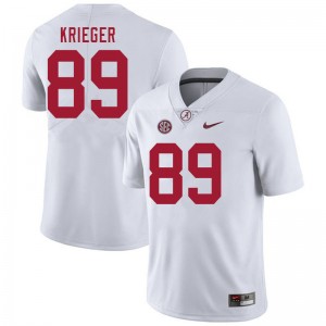 Men Grant Krieger White Alabama Crimson Tide Football #89 Jersey 676919-308