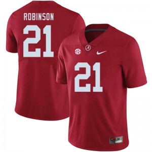 Men Jahquez Robinson Crimson University of Alabama Football #21 Jersey 732177-724