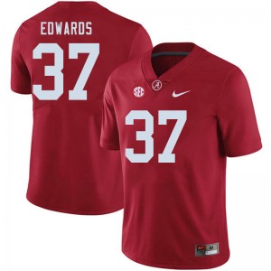 Men Jalen Edwards Crimson Alabama Crimson Tide Football #37 Jersey 403261-561