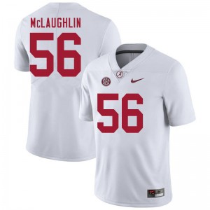 Men Seth McLaughlin White University of Alabama Football #56 Jersey 415997-550