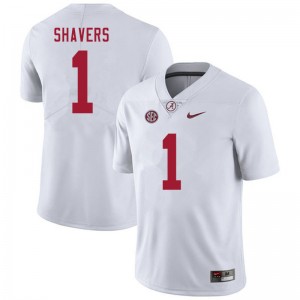 Men Tyrell Shavers White Bama Football #1 Jersey 302509-102
