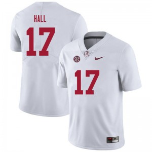 Men Agiye Hall White Bama Football #17 Jersey 885460-176