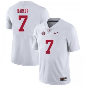 Men Braxton Barker White Alabama Football #7 Jersey 211572-317