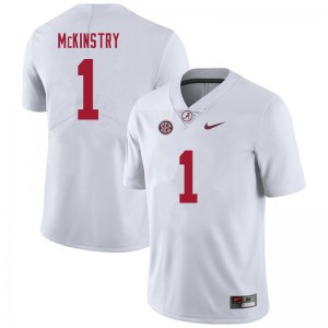 Men Ga'Quincy McKinstry White Bama Football #1 Jersey 678260-252