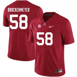 Men James Brockermeyer Crimson Bama Football #58 Jersey 629545-914