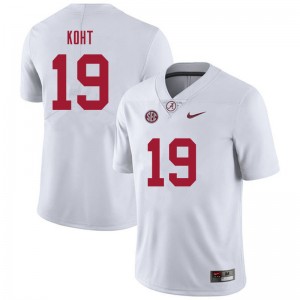 Men Keanu Koht White Bama Football #19 Jersey 151640-784
