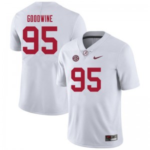 Men Monkell Goodwine White Bama Football #95 Jersey 965829-621