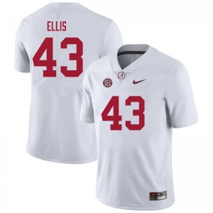 Men Robert Ellis White Alabama Crimson Tide Football #43 Jersey 382294-131