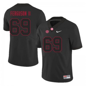 Men Terrence Ferguson II Black University of Alabama Football #69 Jersey 565693-583