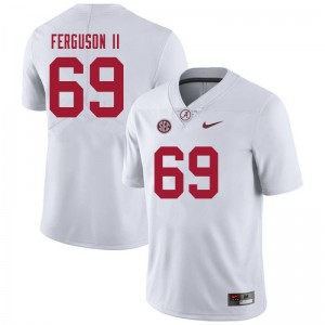 Men Terrence Ferguson II White Bama Football #69 Jersey 270163-969