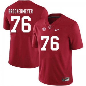 Men Tommy Brockermeyer Crimson University of Alabama Football #76 Jersey 257233-171