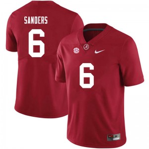 Men Trey Sanders Crimson University of Alabama Football #6 Jersey 532465-275