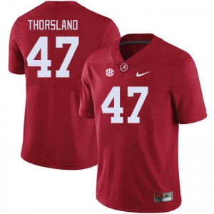 Men Adam Thorsland Crimson Bama Football #47 Jersey 121808-531