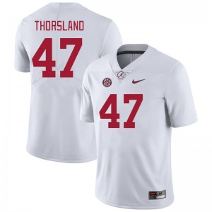 Men Adam Thorsland White Alabama Crimson Tide Football #47 Jersey 402474-632