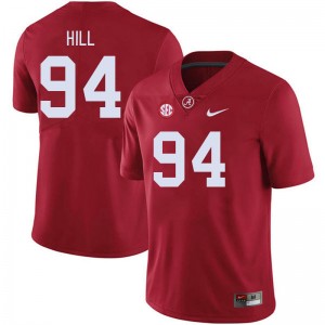 Men Edric Hill Crimson Bama Football #94 Jersey 559734-920
